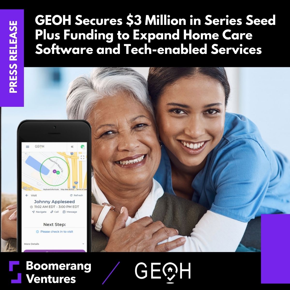 Press Release: GEOH Secures $3 Million in Series Seed Plus Funding to Expand Home Care Software and Tech-enabled Services